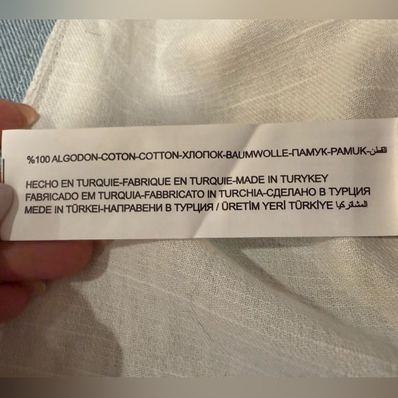 Bohemian Denim & Cream Jacket Vibrant geometric Patterns Oversized Size XS - Picture 6 of 6